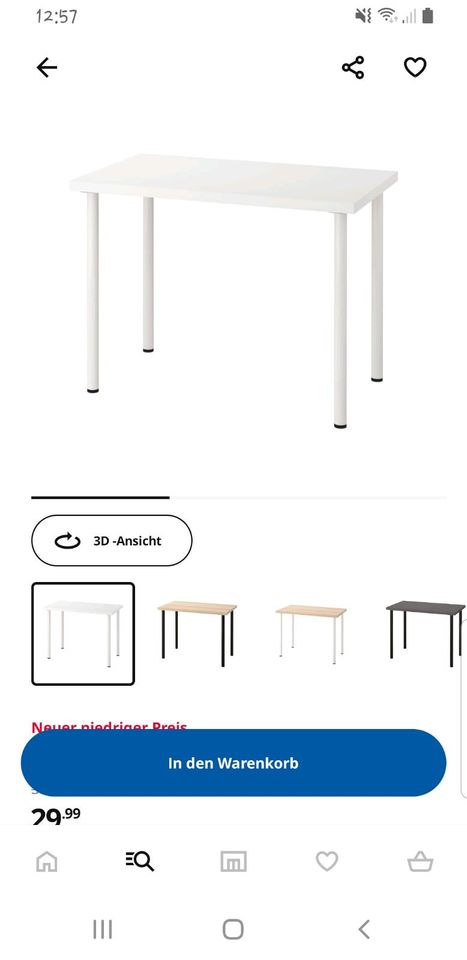 Linnmon Tisch von IKEA 100x60 cm in Leipzig