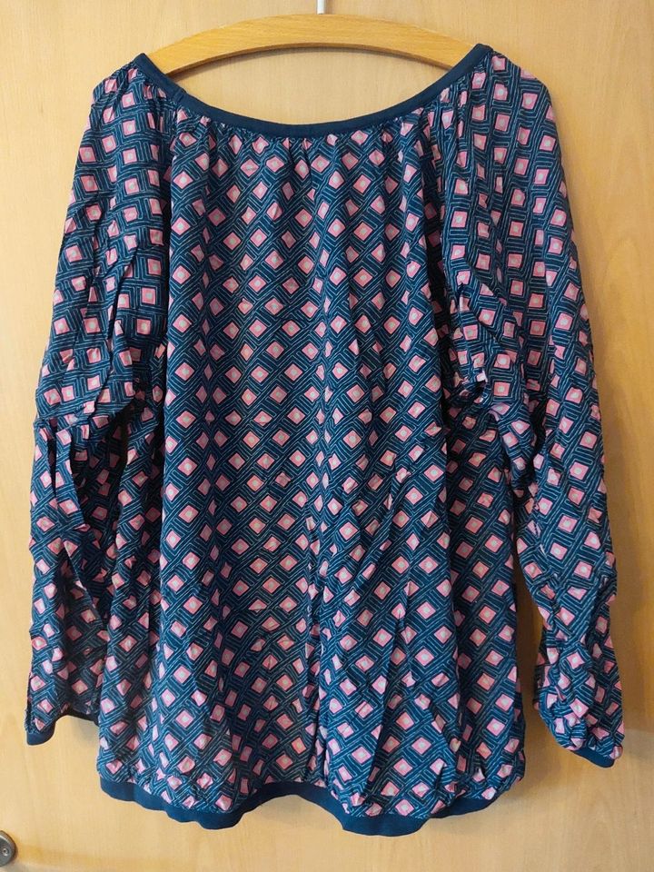 Tolle Bluse Tunika Shirt Kurzam Gr. 48/50 dunkelblau rosa in Dortmund