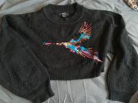 Pullover Lost Ink schwarz kurz Pailletten Kolibri Vogel pink blau Nordrhein-Westfalen - Hagen Vorschau