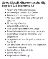 Gig bag Gitarrentaschen 1x NEU, 1x wNeu Top-Zustand 3/4 -7/8 Bayern - Kaufbeuren Vorschau