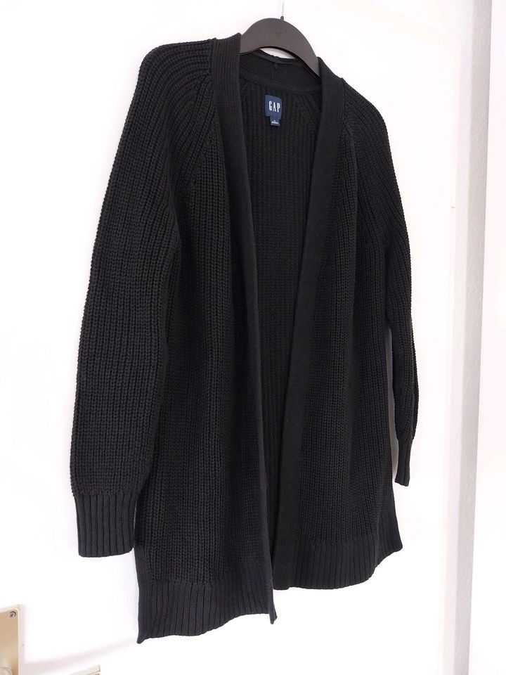 GAP Strickjacke Cardigan XS S 34 36 schwarz Baumwolle Grobstrick in Jork