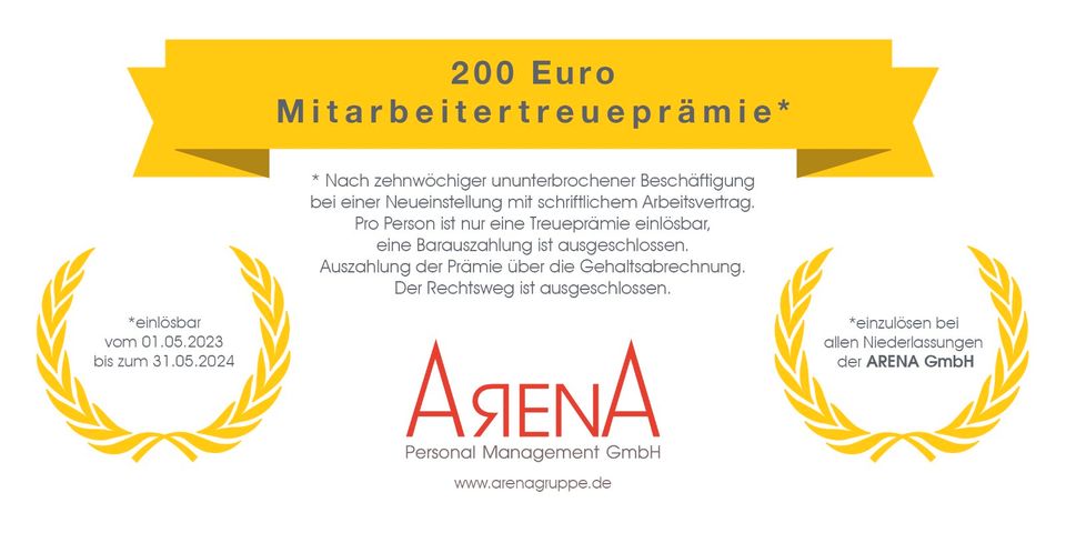 Arena Aschaffenburg sucht - Staplerfahrer (m/w/d) in Aschaffenburg