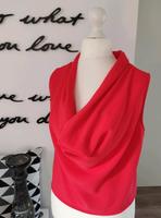 Zara Top Gr.38/M Wasserfall rot Shirt Bluse Bayern - Haßfurt Vorschau