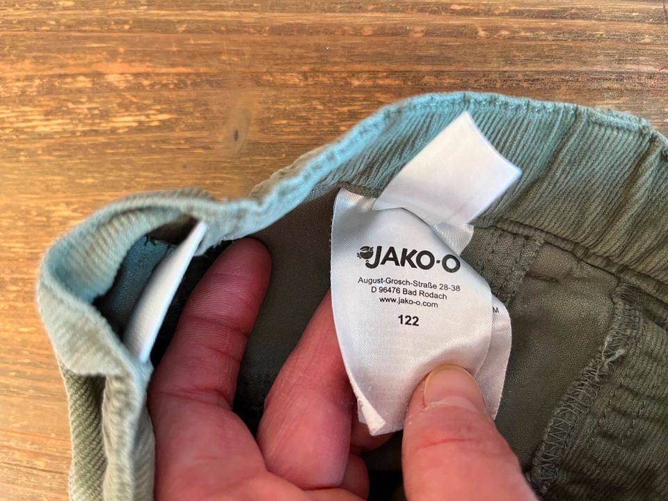 Jako-o Cordhose 116 122 verstellbarer Bund Rundumgummi Khaki grau in Oldenburg