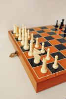 Vintage Schachspiel, bone chess, Schach aus Holz und Kamelknochen Berlin - Neukölln Vorschau