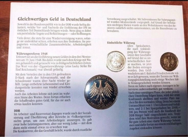 Numisbrief/ Münzbrief Deutsche Währungsunion 1990 Neu in Halberstadt