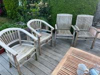 4 Gartenstühle aus massivem Teakholz Altona - Hamburg Lurup Vorschau