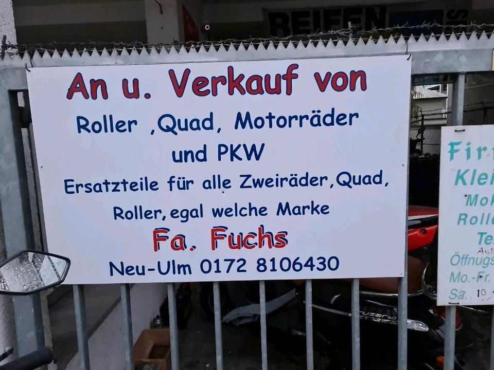 Scouter,Mopeds , Roller und QUADS u. TÜV Abnahme. in Neu Ulm