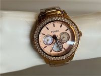 Armbanduhr Fossil Roségold mit silbernen Steinchen Nordrhein-Westfalen - Lüdenscheid Vorschau