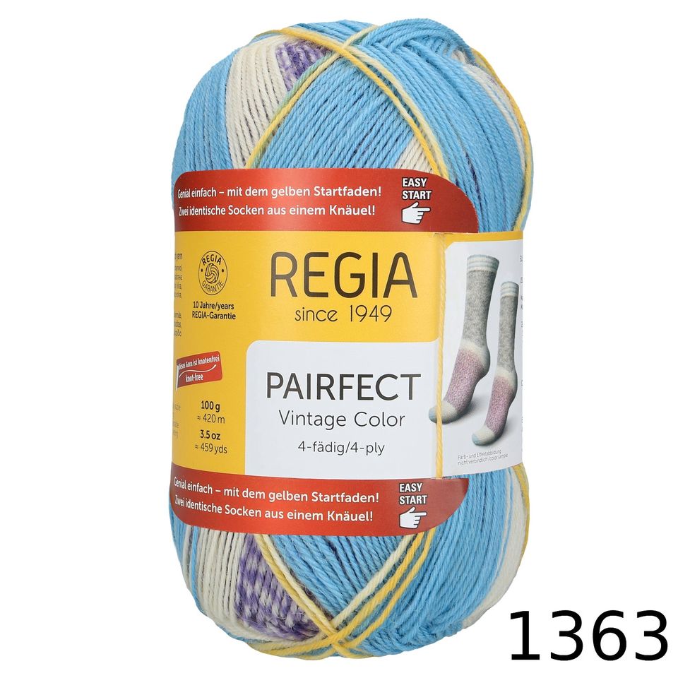 74,50 €/1 kg Regia Pairfect VINTAGE MOODS COLOR Sockenwolle Wolle in Silberstedt