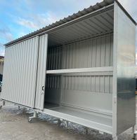 Gefahrstofflagercontainer Gefahrstofflagersysteme Regalcontainer Typ FS 14-230.2 N - Schiebetor einseitig bedienbar - zwei Lagerebenen - Lagercontainer für Gefahrstoffe Gefahrstofflager Gefahrgutlager Bayern - Brunnen Vorschau