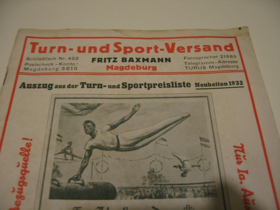 Sport-Versand Magdeburg Katalog 1932 Reklame Werbung Urkunde in Würzburg