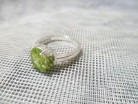 Peridot und Chromdiopsid Ring massiv in 925 Silber von 1990 !! Baden-Württemberg - Sternenfels Vorschau