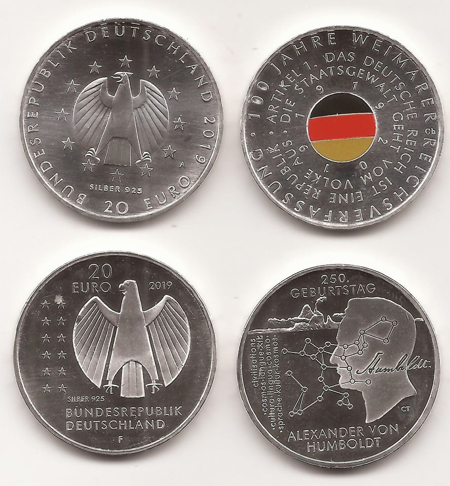 20 EURO GEDENKMÜNZEN, SILBER, versch. Jahrgänge, SELTEN! in Nürnberg (Mittelfr)