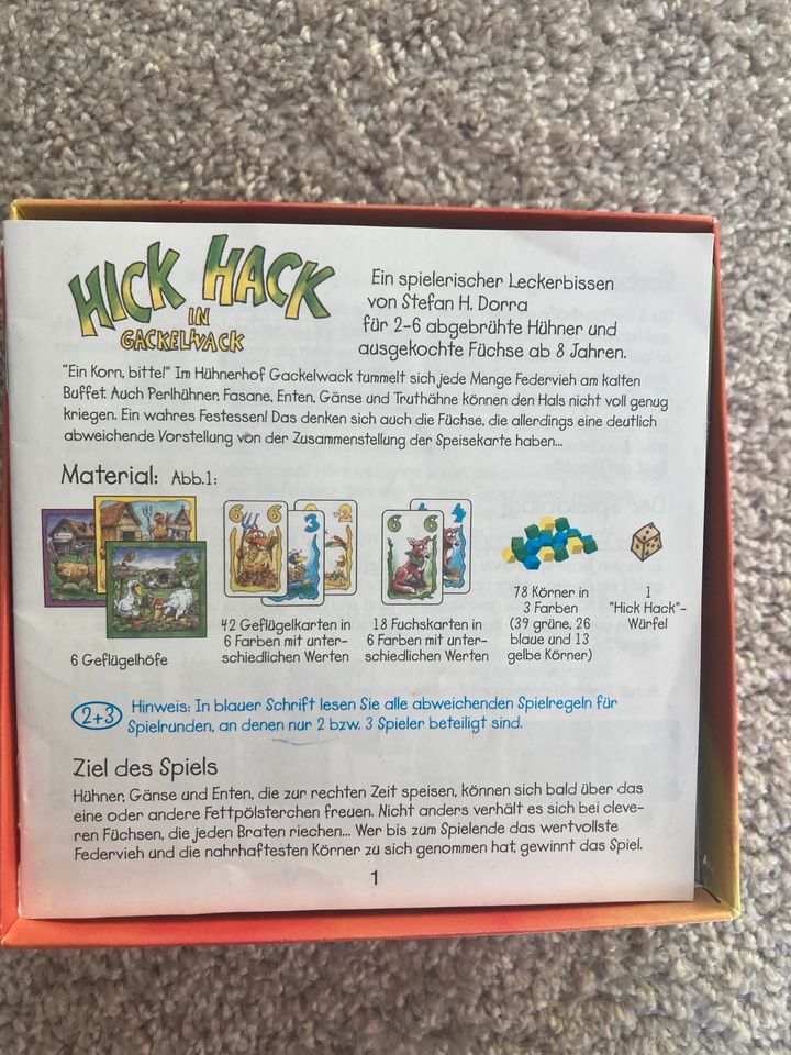 Hick Hack in Gackelwack Spiel Gesellschaftsspiel in Stuttgart
