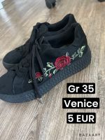 Sneaker Mädchen schwarz Blumen Gr 35 Brandenburg - Zehdenick Vorschau