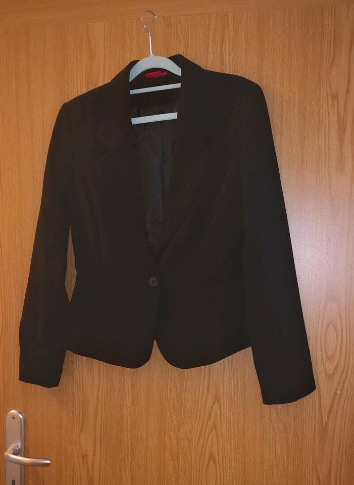 Blazer Jacke Bürojacke Bürooutfit elegant schwarz, Gr 36 S in Crimmitschau