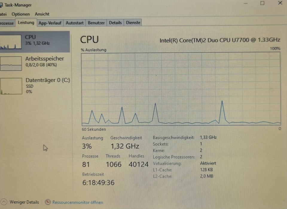 HP COMPAQ 2510p INTEL CORE 2 DUO CPU 1,33GHz 2GB Ram 120GB SSD in Berlin