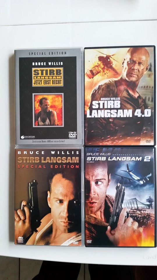 Stirb Langsam 1+2+3+4 mit Bruce Willis 5 DVDs Action Klassiker in Dannstadt-Schauernheim