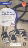 3-in-1-Lade- und Datenkabel Farbe: grau Niedersachsen - Bad Lauterberg im Harz Vorschau