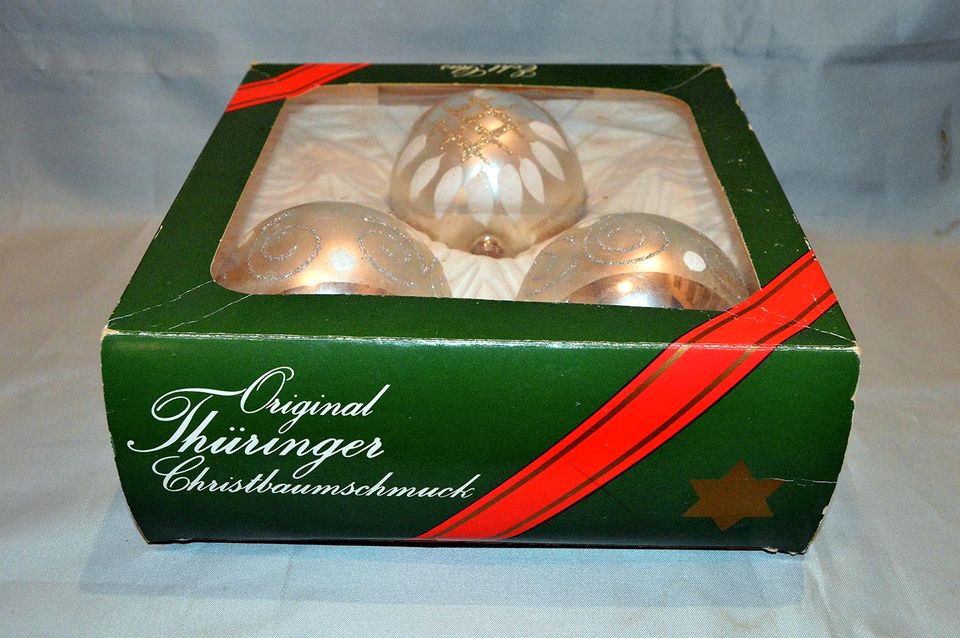 Weihnachtskugeln DDR Glas Antik Retro Vintage Lauscha Rarität 2 in Cottbus