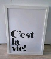 H&M Home Bild Poster c'est la vie Inkl Ikea Ribba Rahmen 30x40 cm Schleswig-Holstein - Trittau Vorschau