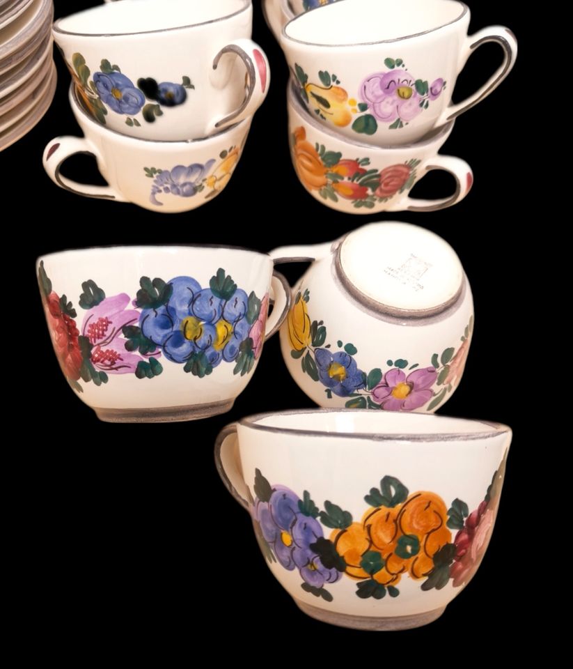 Gmundner Keramik Service Vintage Bauernblume Streublumen 37-Teile in Mainz