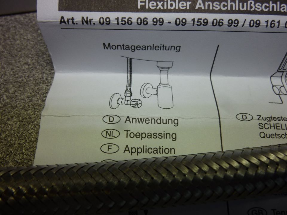 2x Schell-flex Anschlußschlauch f. Wasserarmaturen 300mm 3/8' Neu in Berlin