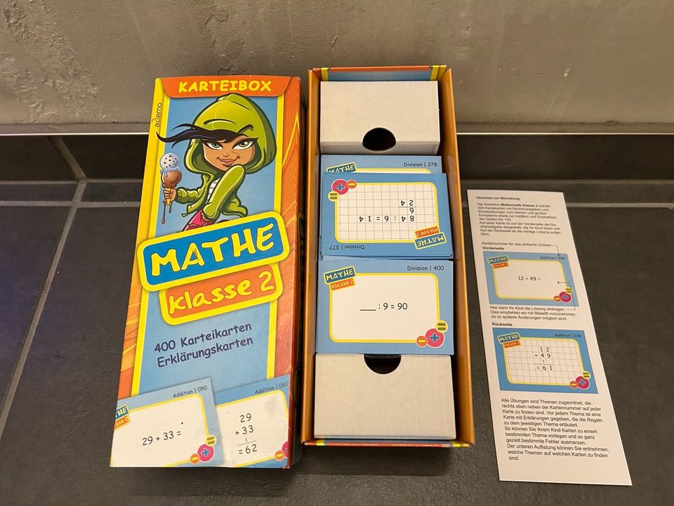 Mathe Lernkarten Klasse 2 | 400 Karteikarten NEU‼️ in Penig