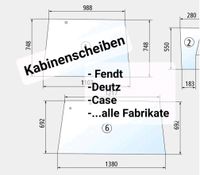 Kabinenscheibe Scheibe NEU Fendt Deutz Case etc. Niedersachsen - Rohrsen Vorschau