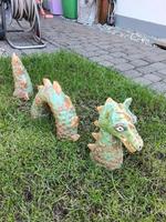 Drachen 3teilig Töpferware wetterfest Gartendeko, Keramik Bayern - Graben (Lechfeld) Vorschau