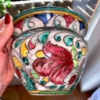 Vintage Blumentopf, Übertopf, Keramik, handgefertigt, floral Bayern - Gmund Vorschau