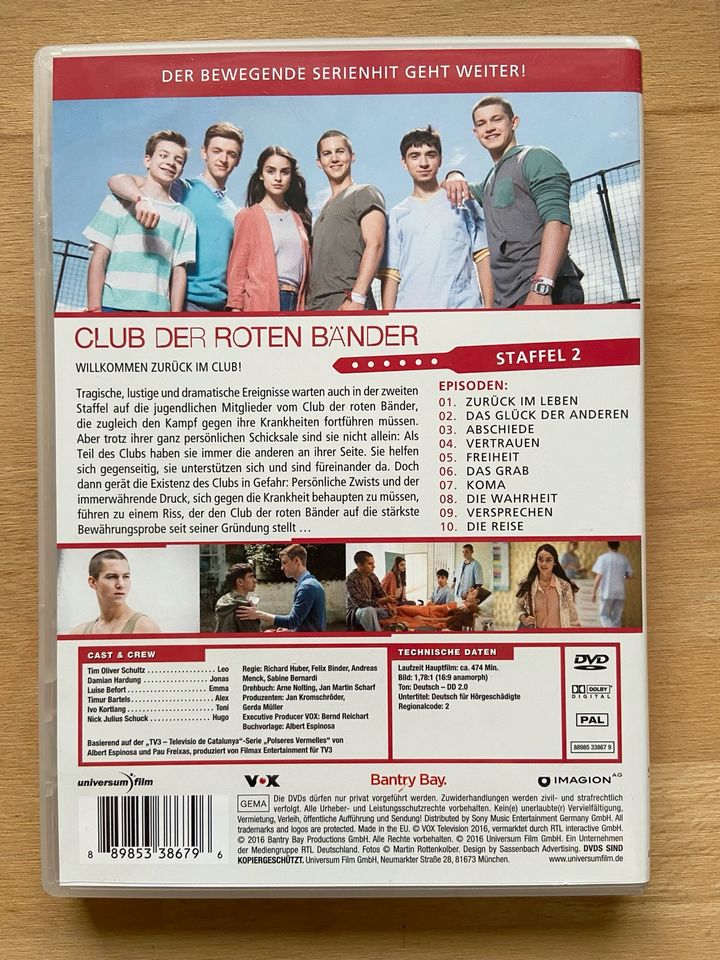 „Club der roten Bänder“ Staffel 1, 2 & 3 auf DVD - teilweise NEU in Mettingen