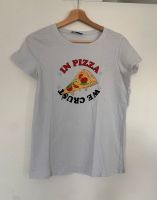 Weißes T-Shirt mit Aufdruck (Pizza) von New Yorker Berlin - Steglitz Vorschau