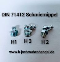 Schmiernippel/Kegelschmiernippel H1/H2/H3 verzinkt DIN 71412 Bielefeld - Sennestadt Vorschau