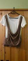 Shirt Lagenlook braun weiß Gr. 38 Sachsen - Königswartha Vorschau