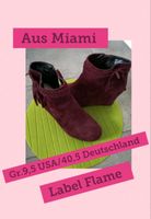 Edle ♥️ Velour Samt Stiefelette Flame Gr.40,5/ 9,5 aus Miami Leipzig - Burghausen-Rückmarsdorf Vorschau