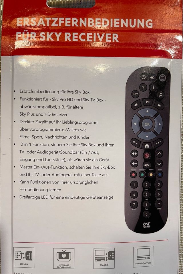 Ersatzfernbedienung für Sky Receiver in Dorum