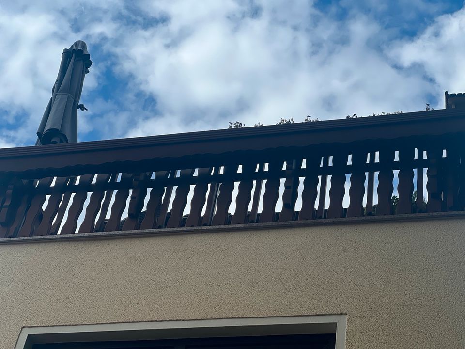 Balkongeländer / Zaun aus Holz in Lunzenau