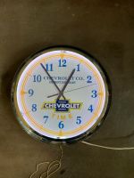 Neon Uhr Wanduhr Chevrolet Vintage Tankstelle Werkstatt Nordrhein-Westfalen - Willich Vorschau