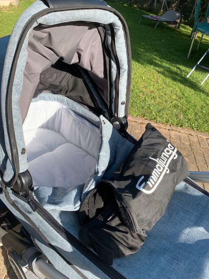 Emmaljunga nxt90 Kinderwagen grau/ice blue in Königslutter am Elm