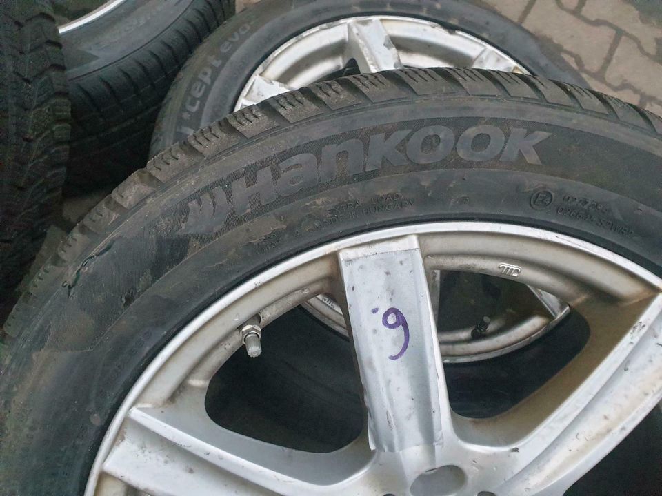 4× Alufelgen auf winterreifen 225/50R17 Hanook in Bottrop