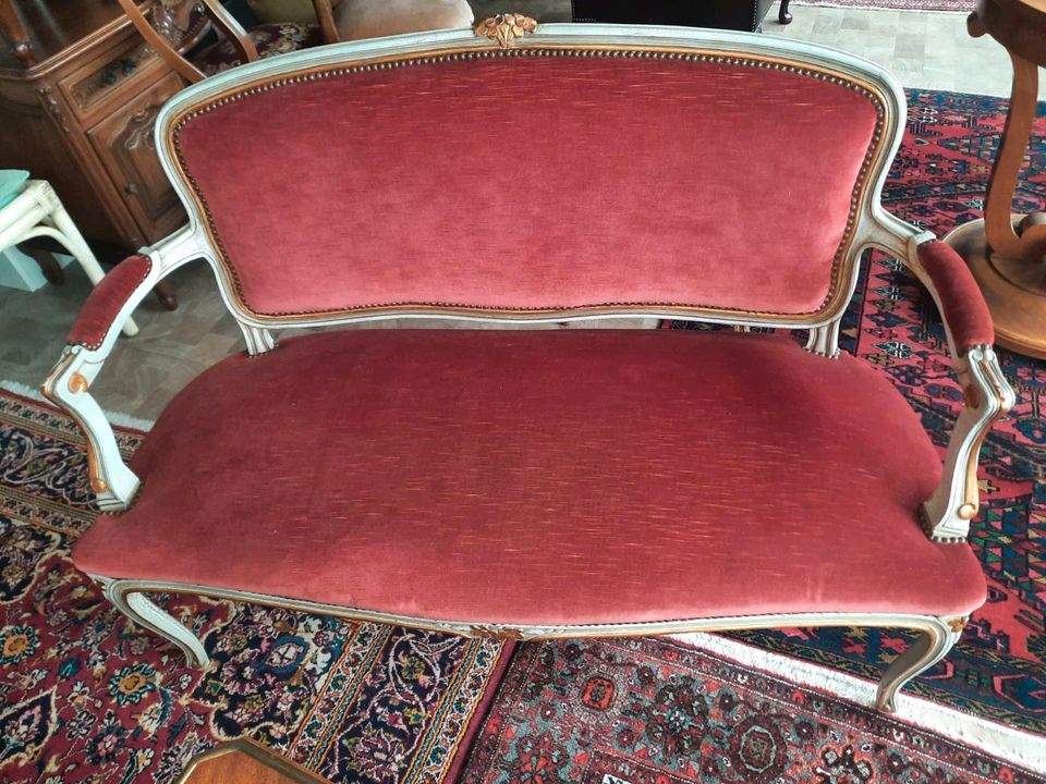 Retro Sofa Stühle Garnitur Sitzgarnitur Sitzgruppe Vintag Shabby in Groß-Gerau