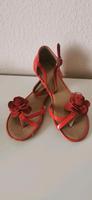 Süße Sandalen rot, flach, Gr.39 mit Blumenapplikation Sachsen - Pöhl Vorschau