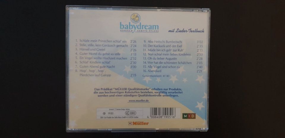 CD "Babydream-Träume süß" - Spieluhrenmelodien zum sanften Einsch in Mönchweiler