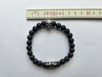 Herren Armband Lavastein Perlen Stahlapplikation Skull Totenkopf Kr. München - Ismaning Vorschau