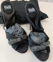 D&G Dolce & Gabbana Sandalen heel Wildleder 37 Strass Brandenburg - Potsdam Vorschau