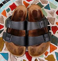 birkenstock Arizona Leder sandalelen pantoletten 38 schwarz top Saarland - Völklingen Vorschau