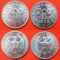 2 Alte Münzen aus Weimarer Republik 2x 200 Mark 1923(D) - München Berlin - Hellersdorf Vorschau