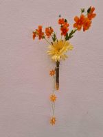 Frühlingsdeko Blumen im Reagenzglas in gelb orange Dekohänger Nordrhein-Westfalen - Heinsberg Vorschau